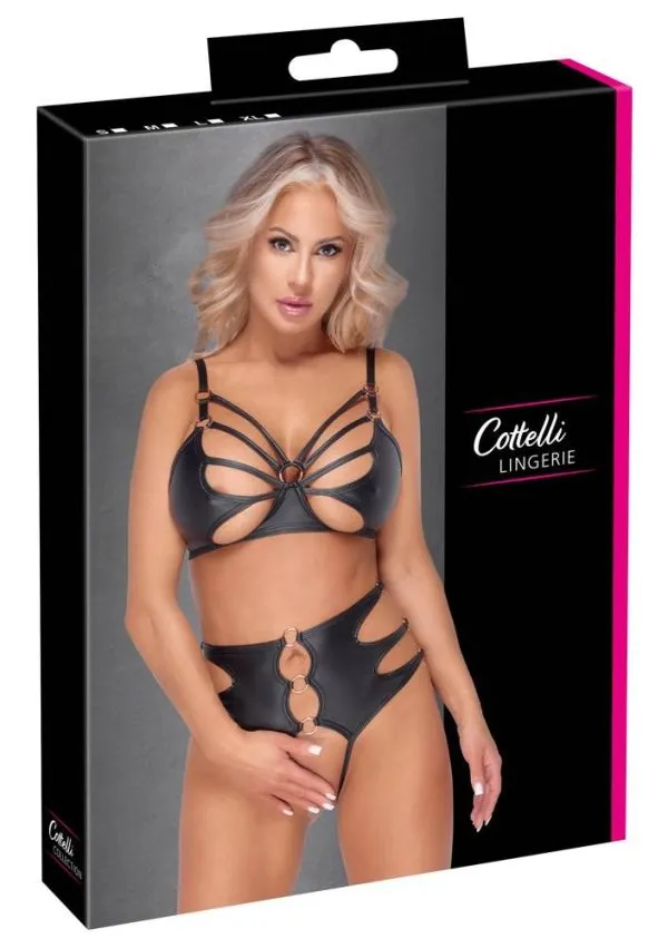 22145121021_verp Cottelli LINGERIE BH-Set Ringe schwarz Größe XL