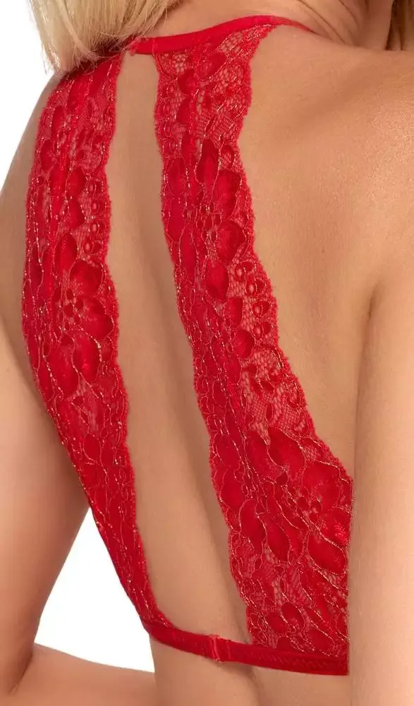 kissable Strapsset in Rot, exklusives Set aus Spitze mit goldfarbenen Details rot Größe L/XL kissable Strapsset in Rot, exklusives Set aus Spitze mit goldfarbenen Details rot Größe L/XL