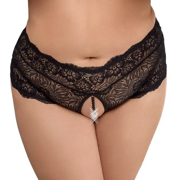 Cottelli CURVES - Verführerischer Spitzen-Slip schwarz Größe L Cottelli CURVES - Verführerischer Spitzen-Slip schwarz Größe L