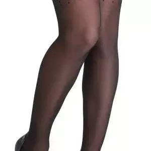 Cottelli LEGWEAR - Halterlose Strümpfe mit Pünktchen & Spitzenabschluss schwarz Größe 4 Cottelli LEGWEAR - Halterlose Strümpfe mit Pünktchen & Spitzenabschluss schwarz Größe 4 – Bild 4