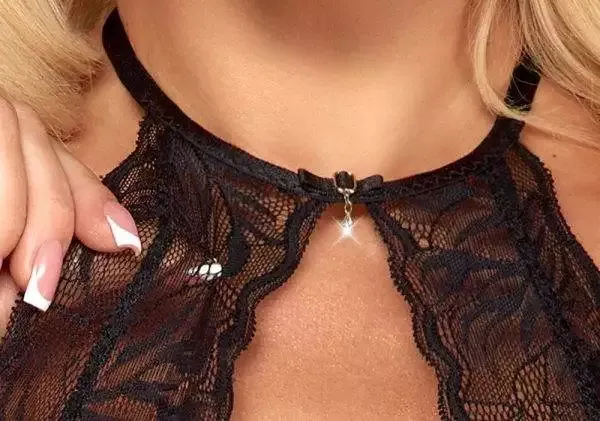 Kissable Verführerischer Body, Spitze, schwarz schwarz Größe L/XL Kissable Verführerischer Body, Spitze, schwarz schwarz Größe L/XL