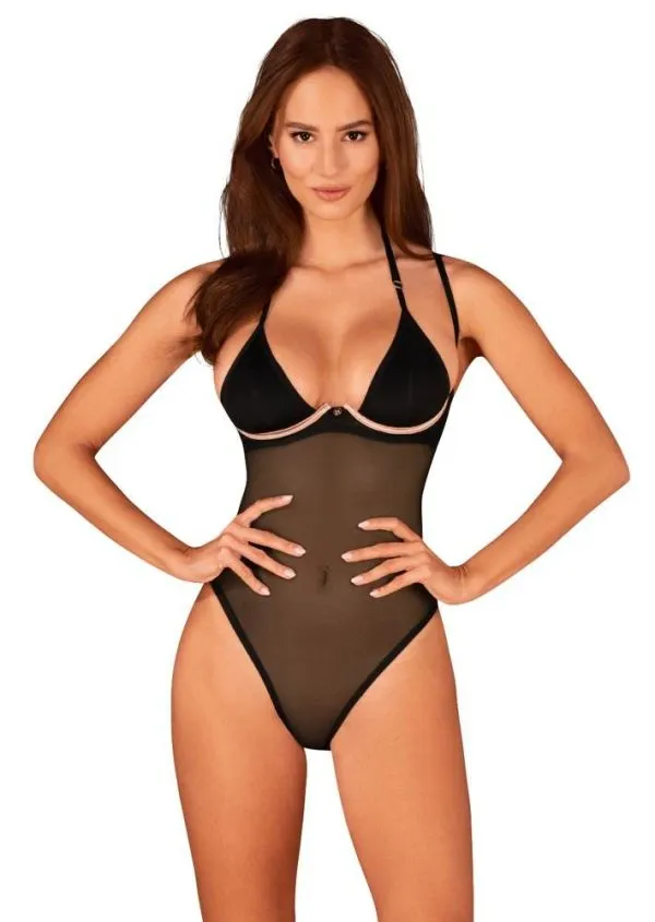 Obsessive Body Selinne - Eleganter Stretch-Netz Body schwarz Größe XL/2XL Obsessive Body Selinne - Eleganter Stretch-Netz Body schwarz Größe XL/2XL