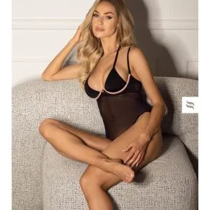 Obsessive Body Selinne - Eleganter Stretch-Netz Body schwarz Größe XL/2XL Obsessive Body Selinne - Eleganter Stretch-Netz Body schwarz Größe XL/2XL – Bild 3