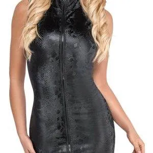 Cottelli PARTY Snake Zip - Enges Kleid in Schlangenhaut-Optik schwarz Größe XL Cottelli PARTY Snake Zip - Enges Kleid in Schlangenhaut-Optik schwarz Größe XL – Bild 3