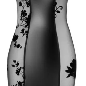 Noir Knieumspielendes Kleid, Powerwetlook, Powernet-Einsätze schwarz Größe XL Noir Knieumspielendes Kleid, Powerwetlook, Powernet-Einsätze schwarz Größe XL – Bild 5