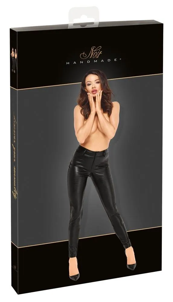 27201671021_verp Noir Schlangenhaut-Hose schwarz Größe XL