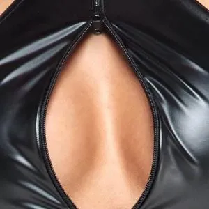 Noir Powerwetlook Overall mit Strasssteinen schwarz Größe L Noir Powerwetlook Overall mit Strasssteinen schwarz Größe L – Bild 5