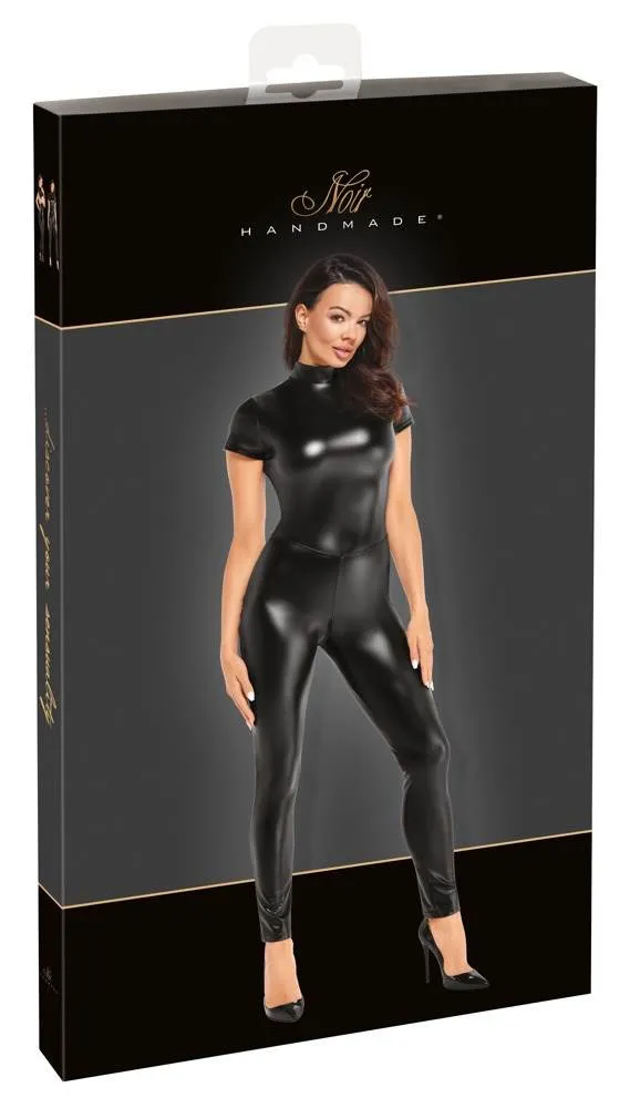27307151021_verp Noir Powerwetlook Overall mit Schnürung schwarz Größe XL