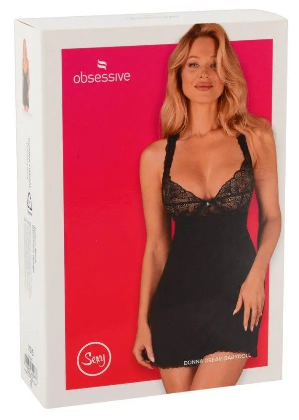 27415391101_verp Obsessive Babydoll Donna Dream - Sinnliches Set schwarz Größe XL/2XL