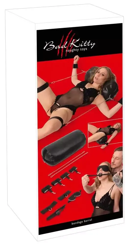 Bad Kitty Bondage Barrel - Komplett-Set für Fessel- und Stellungsspiele schwarz