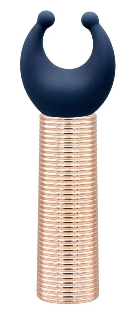 PILLOW TALK Desires - Minivibrator mit 5 Aufsätzen Gold/Dunkelblau PILLOW TALK Desires - Minivibrator mit 5 Aufsätzen Gold/Dunkelblau
