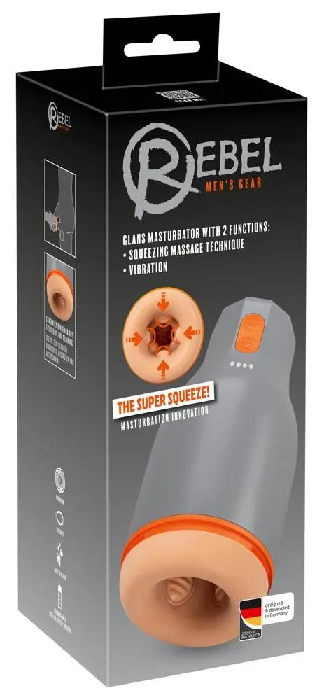 54019760000_verp Rebel Eichelvibrator - The Super Squeeze! Grau/Orange/Hautfarbe hell