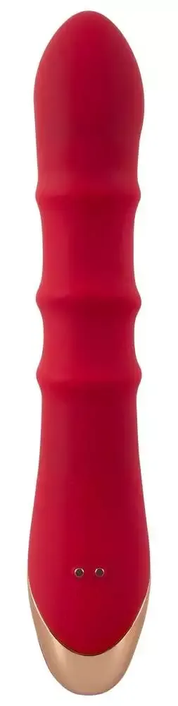 You2Toys Rabbit Vibrator mit 3 beweglichen Ringen Rot/Rosegold You2Toys Rabbit Vibrator mit 3 beweglichen Ringen Rot/Rosegold
