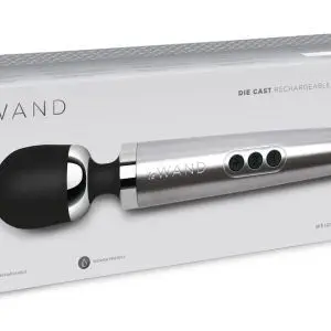 le Wand Die Cast Rechargeable - Luxus-Massagestab in handlicher Größe silber