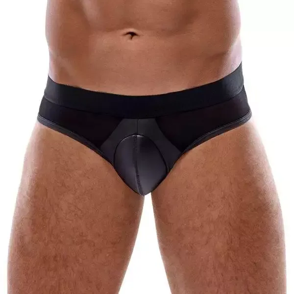 venjoyment Herren lip mit gepolstertem Beutel - Markante Frontwölbung, edler Mattlook, hoher Tragekomfort schwarz L