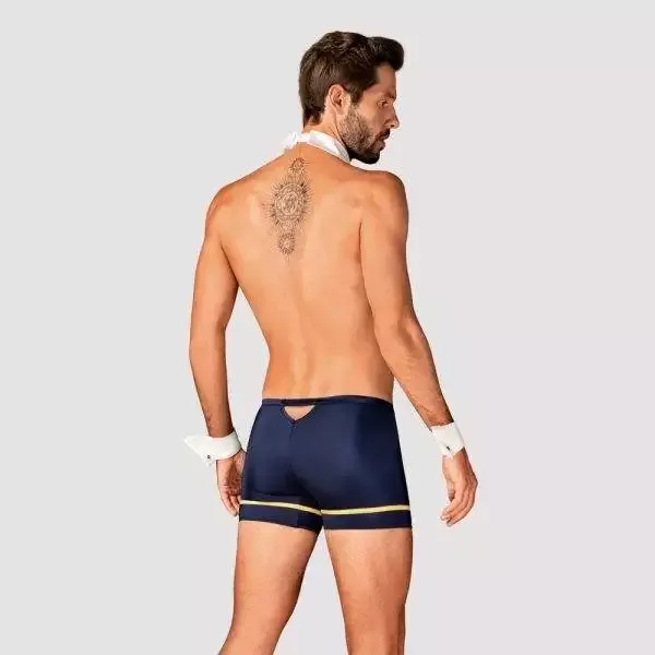 Obsessive Pilotman 4-teiliges Kostüm-Set, Größe: Einheitsgröße, Farbe: Blau