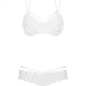 Obsessive Spitzen-Duo 838-SET-3 weiß S/M Obsessive Spitzen-Duo 838-SET-3 weiß S/M – Bild 3