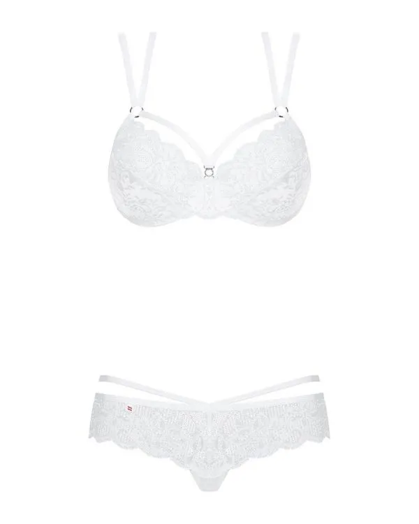 Obsessive Spitzen-Duo 838-SET-3 weiß S/M