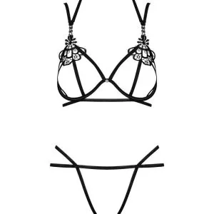 Obsessive Badossa - Ouvert-Set mit Bügel-BH und String schwarz L/XL Obsessive Badossa - Ouvert-Set mit Bügel-BH und String schwarz L/XL – Bild 3