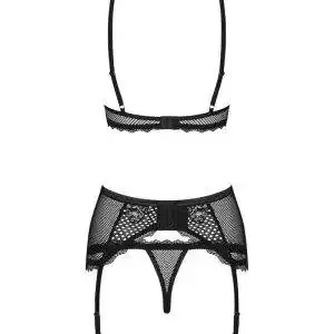 Obsessive Badossa - Ouvert-Set mit Bügel-BH und String schwarz S/M Obsessive Badossa - Ouvert-Set mit Bügel-BH und String schwarz S/M – Bild 4