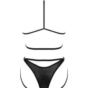 Obsessive Cobra Nive Set - Soft-BH & Slip in Schlangenhaut-Optik schwarz L/XL Obsessive Cobra Nive Set - Soft-BH & Slip in Schlangenhaut-Optik schwarz L/XL – Bild 4