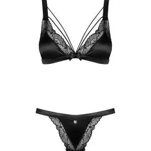 Obsessive Elizenes Set - Bügel-BH & High Waist Slip schwarz S/M Obsessive Elizenes Set - Bügel-BH & High Waist Slip schwarz S/M – Bild 3