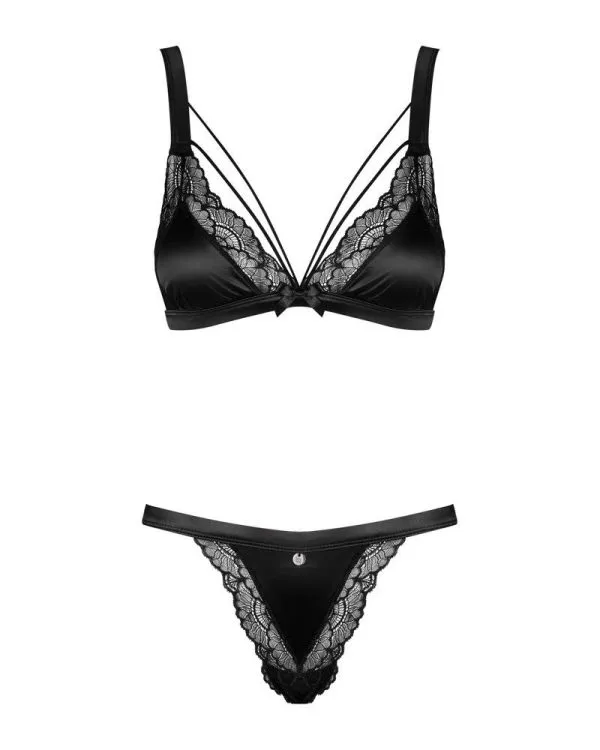 Obsessive Elizenes Set - Bügel-BH & High Waist Slip schwarz S/M