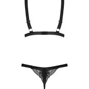 Obsessive Elizenes Set - Bügel-BH & High Waist Slip schwarz S/M Obsessive Elizenes Set - Bügel-BH & High Waist Slip schwarz S/M – Bild 4