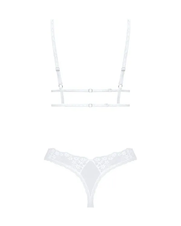 Obsessive Set Heavenlly - Romantischer Soft-BH & String weiß XL/2XL Obsessive Set Heavenlly - Romantischer Soft-BH & String weiß XL/2XL