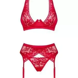 Obsessive Lacelove Set - Rotes Spitzen-Straps-Set rot XS/S Obsessive Lacelove Set - Rotes Spitzen-Straps-Set rot XS/S – Bild 3