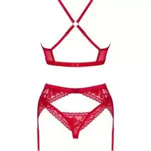 Obsessive Lacelove Set - Rotes Spitzen-Straps-Set rot XS/S Obsessive Lacelove Set - Rotes Spitzen-Straps-Set rot XS/S – Bild 4