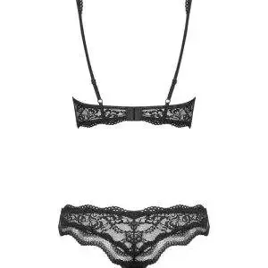 Obsessive Luvae Set - Spitzen-BH und String, elegante Spitze, verstellbare Träger schwarz L/XL Obsessive Luvae Set - Spitzen-BH und String, elegante Spitze, verstellbare Träger schwarz L/XL – Bild 4