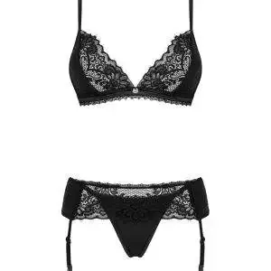 Obsessive Maderris Set - Soft-BH, Strapsgurt & String schwarz XS/S Obsessive Maderris Set - Soft-BH, Strapsgurt & String schwarz XS/S – Bild 3