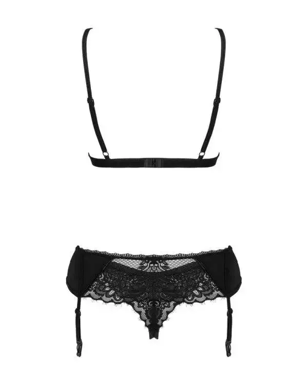Obsessive Maderris Set - Soft-BH, Strapsgurt & String schwarz XS/S Obsessive Maderris Set - Soft-BH, Strapsgurt & String schwarz XS/S