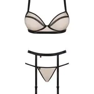 Obsessive Nudelia Set - Soft-BH, Strapsgurt & String braun L/XL Obsessive Nudelia Set - Soft-BH, Strapsgurt & String braun L/XL – Bild 4