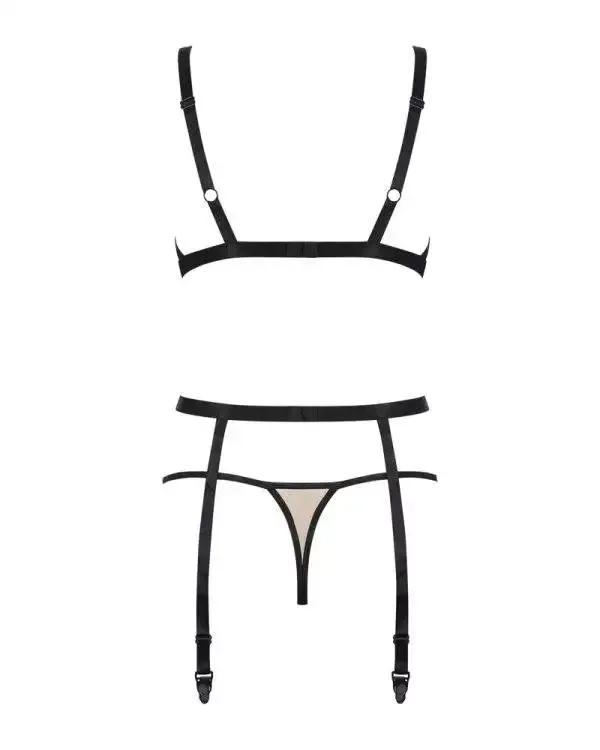 Obsessive Nudelia Set - Soft-BH, Strapsgurt & String braun L/XL Obsessive Nudelia Set - Soft-BH, Strapsgurt & String braun L/XL