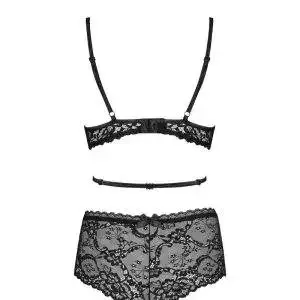 Obsessive Raquelia Set - Bügel-BH, High Waist String & Harness schwarz L/XL Obsessive Raquelia Set - Bügel-BH, High Waist String & Harness schwarz L/XL – Bild 4