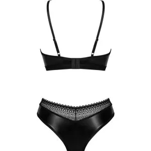 Obsessive Xenita Set - Animal-Print mit Spitzenbesatz schwarz M/L Obsessive Xenita Set - Animal-Print mit Spitzenbesatz schwarz M/L – Bild 4