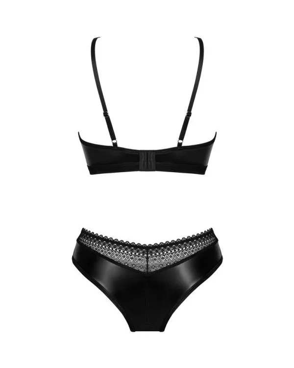 Obsessive Xenita Set - Animal-Print mit Spitzenbesatz schwarz M/L Obsessive Xenita Set - Animal-Print mit Spitzenbesatz schwarz M/L