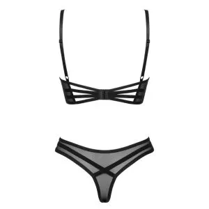 Obsessive Roxelia Set - Transparenter Bügel-BH & String mit stylischen Details schwarz XL/2XL Obsessive Roxelia Set - Transparenter Bügel-BH & String mit stylischen Details schwarz XL/2XL – Bild 4