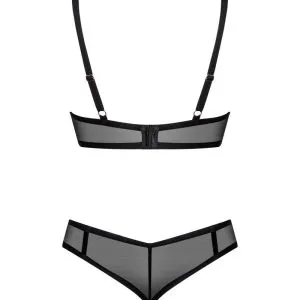 Obsessive Armares Set - Wetlook BH, Strapsgurt & String ouvert schwarz M/L Obsessive Armares Set - Wetlook BH, Strapsgurt & String ouvert schwarz M/L – Bild 4