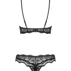 Obsessive Hebe-Set mit Spitze, verstellbaren Trägern und Perlendetail schwarz L/XL Obsessive Hebe-Set mit Spitze, verstellbaren Trägern und Perlendetail schwarz L/XL – Bild 4