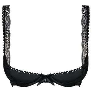 Obsessive Hebe-Set mit Spitze, verstellbaren Trägern und Perlendetail schwarz S/M Obsessive Hebe-Set mit Spitze, verstellbaren Trägern und Perlendetail schwarz S/M – Bild 3