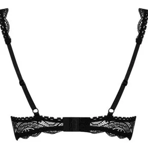 Obsessive Hebe-Set mit Spitze, verstellbaren Trägern und Perlendetail schwarz S/M Obsessive Hebe-Set mit Spitze, verstellbaren Trägern und Perlendetail schwarz S/M – Bild 4