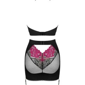 Obsessive Rosenty Top und Straps-Rock Set - feine Rosenspitze - pink - Größe beachten! Obsessive Rosenty Top und Straps-Rock Set - feine Rosenspitze - pink - Größe beachten! – Bild 4
