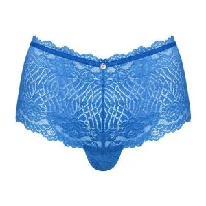 Obsessive Bella Rou Slip - Schwarzer Slip mit besticktem Tüll blau S/M Obsessive Bella Rou Slip - Schwarzer Slip mit besticktem Tüll blau S/M – Bild 3