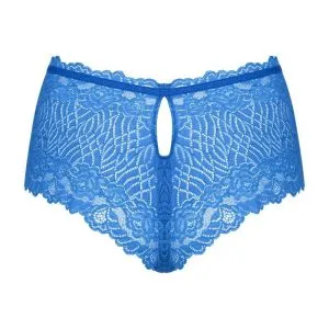Obsessive Bella Rou Slip - Schwarzer Slip mit besticktem Tüll blau S/M Obsessive Bella Rou Slip - Schwarzer Slip mit besticktem Tüll blau S/M – Bild 4