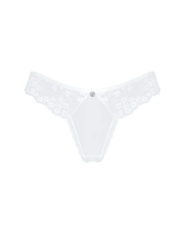 Obsessive String Heavenlly - Brazilian-V-Cut mit Blütenspitze weiß XS/S Obsessive String Heavenlly - Brazilian-V-Cut mit Blütenspitze weiß XS/S