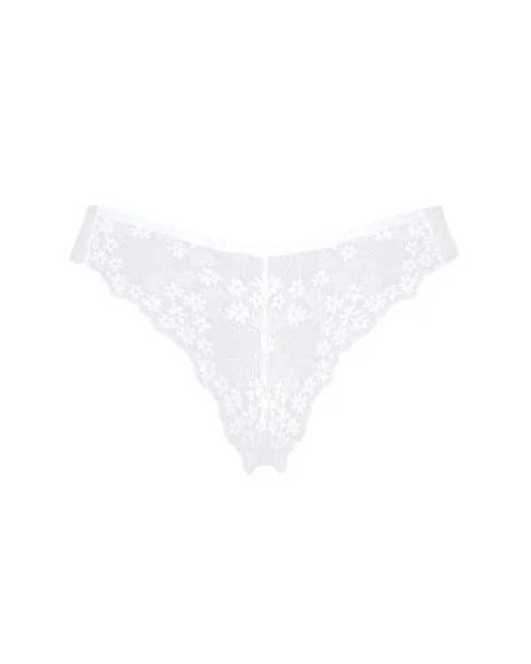 Obsessive String Heavenlly - Brazilian-V-Cut mit Blütenspitze weiß XS/S Obsessive String Heavenlly - Brazilian-V-Cut mit Blütenspitze weiß XS/S