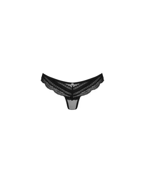 Obsessive Idillia - Schwarze Panties aus Blütenspitze schwarz S/M